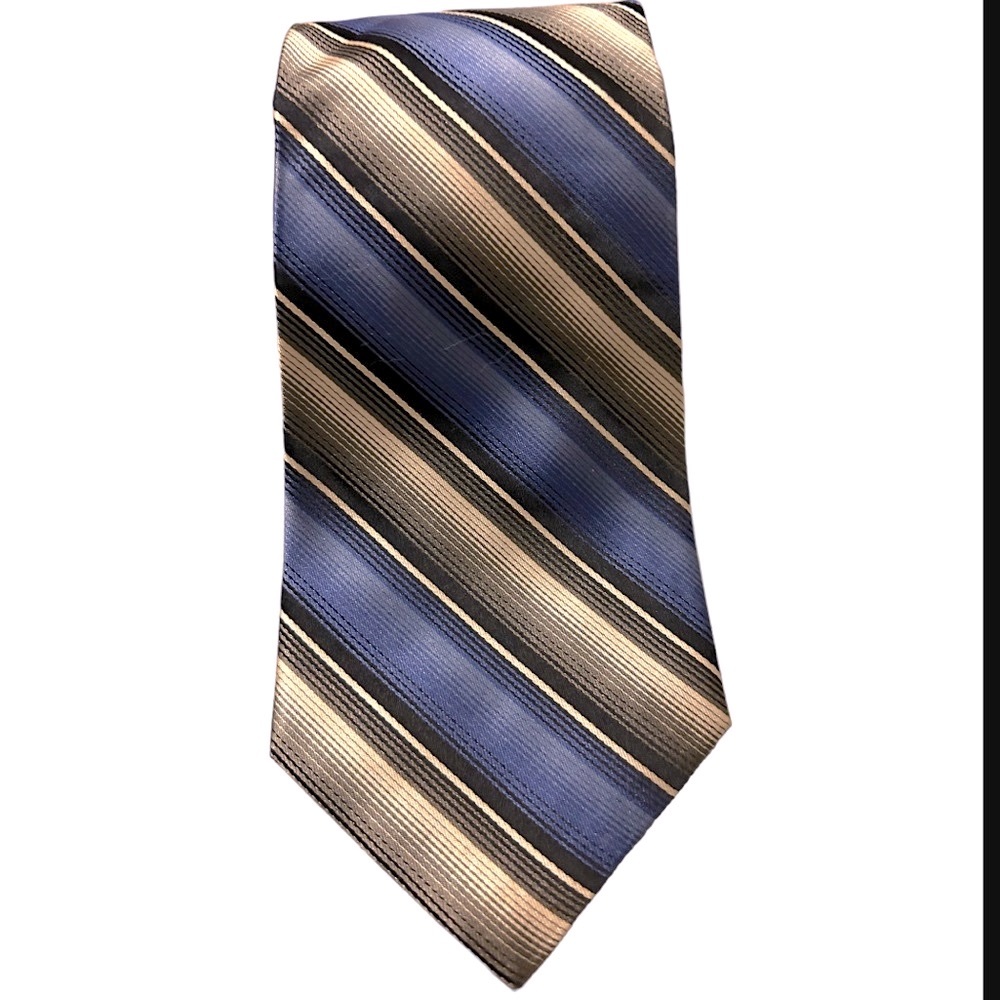 Pierre Cardin 100% Silk French Style Royal Blue Grey Black Neck Tie